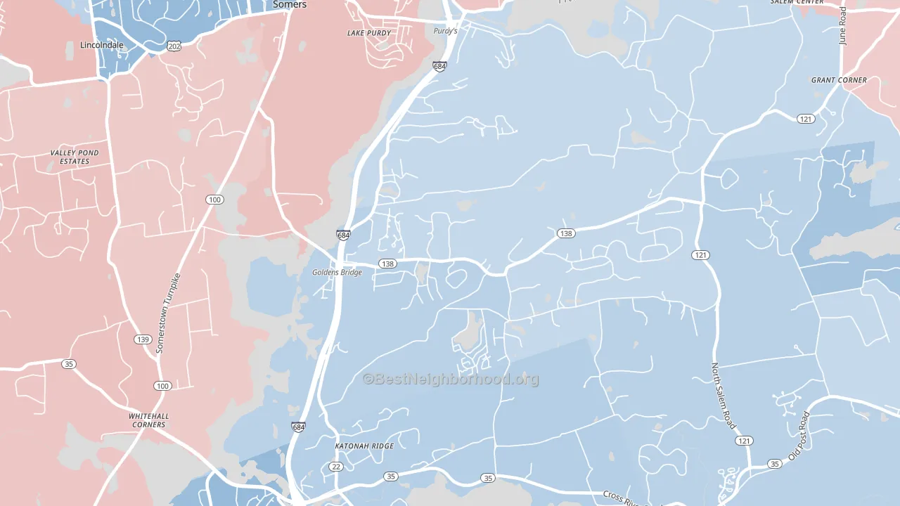 10526, NY block-group political-lean map