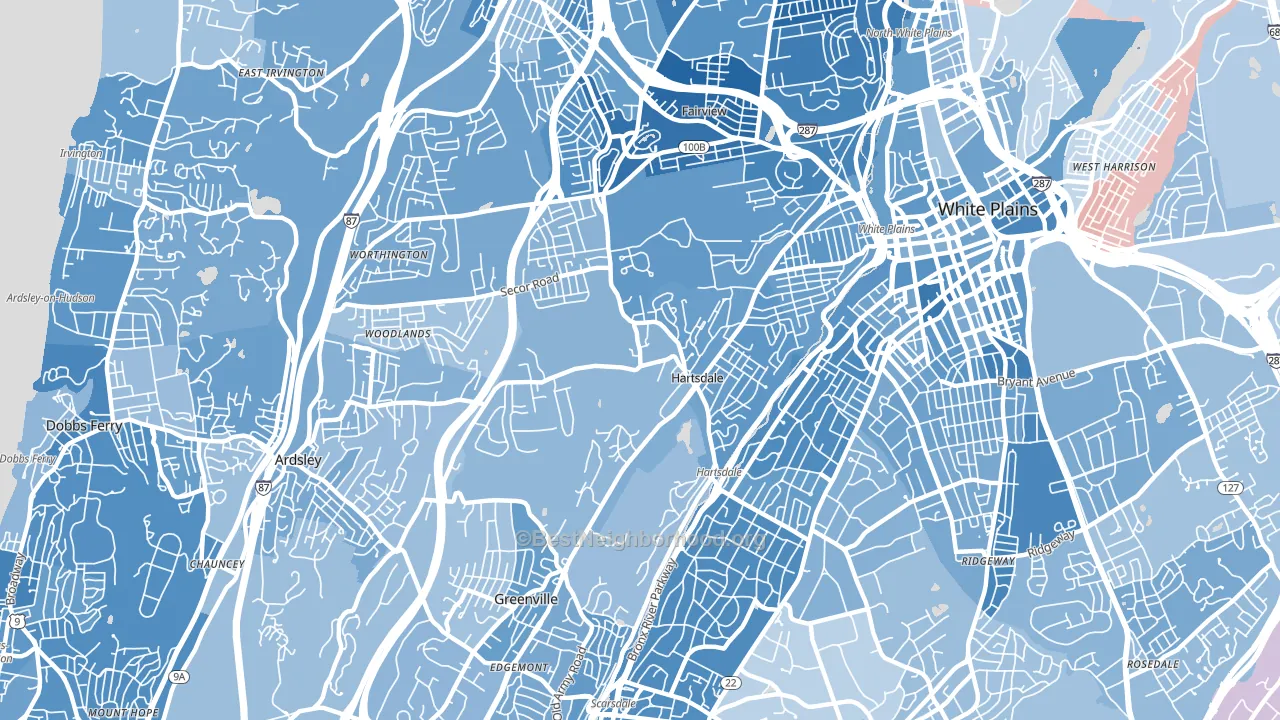 10530, NY block-group political-lean map