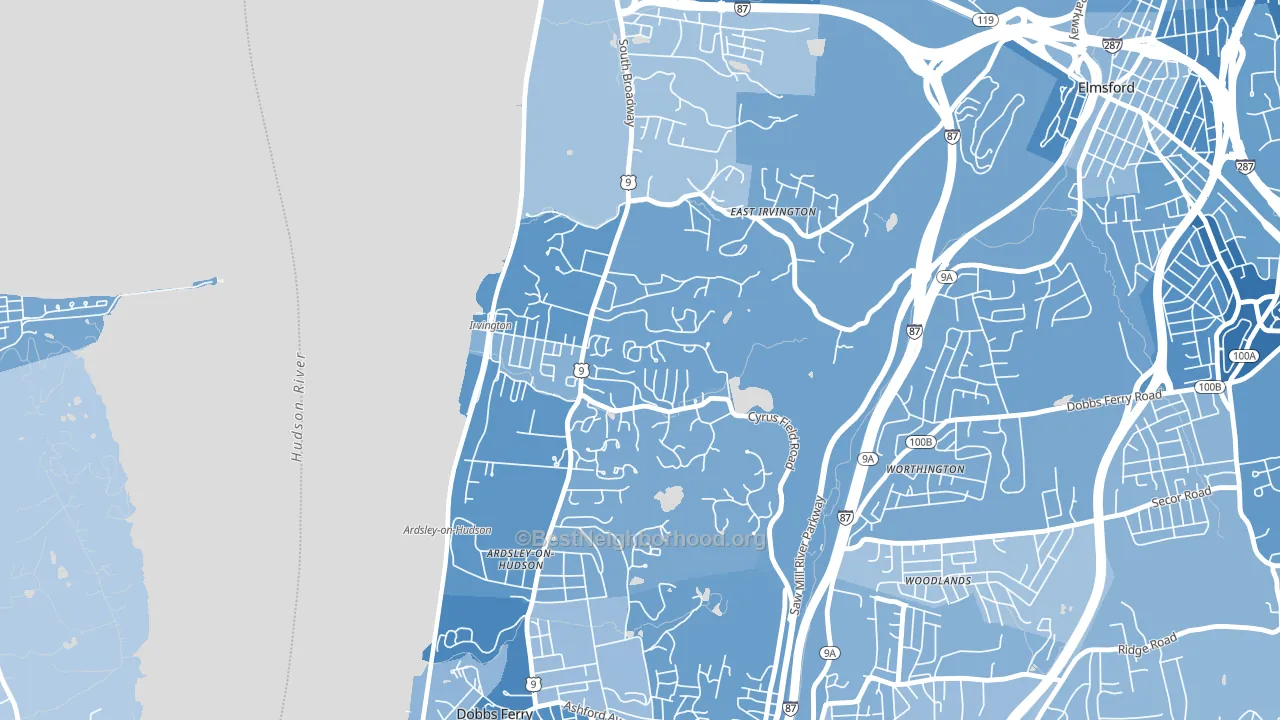 10533, NY block-group political-lean map
