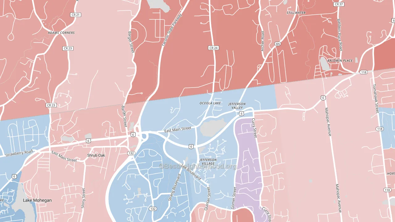 10535, NY block-group political-lean map