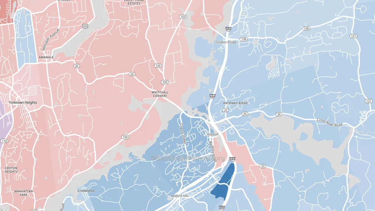 10536, NY block-group political-lean map