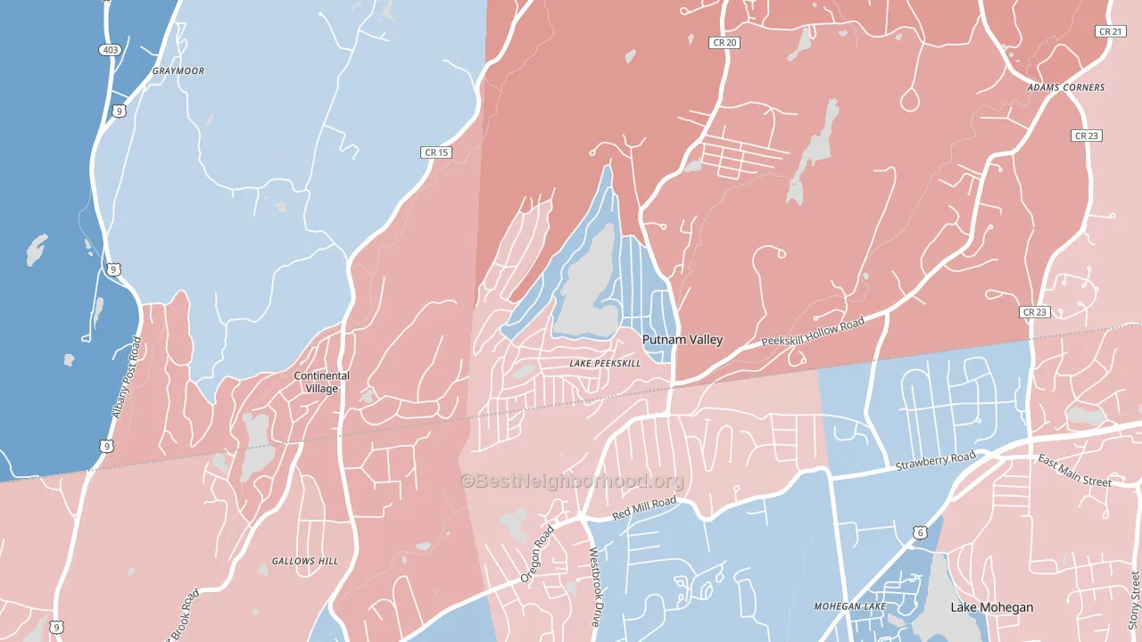 10537, NY block-group political-lean map