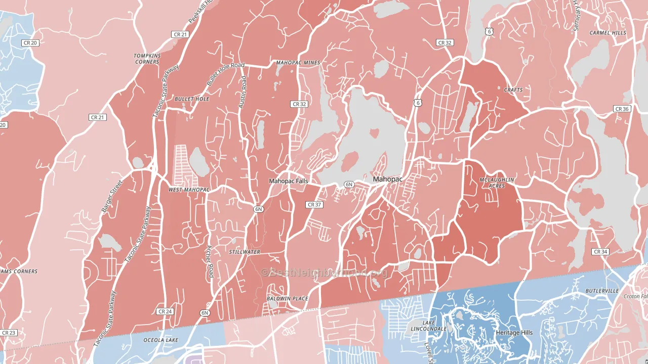 10541, NY block-group political-lean map