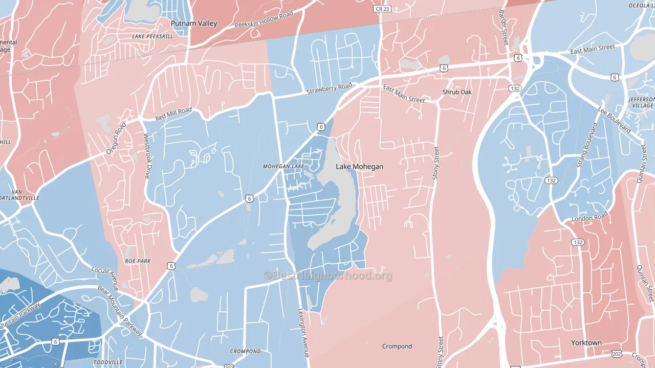 10547, NY block-group political-lean map