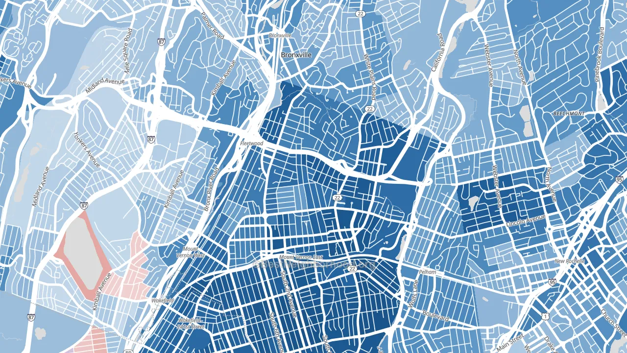 10552, NY block-group political-lean map