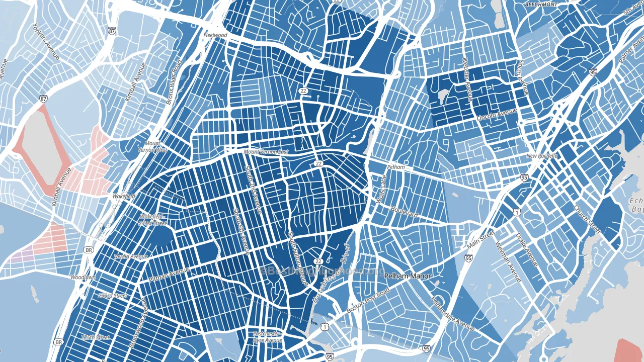 10553, NY block-group political-lean map