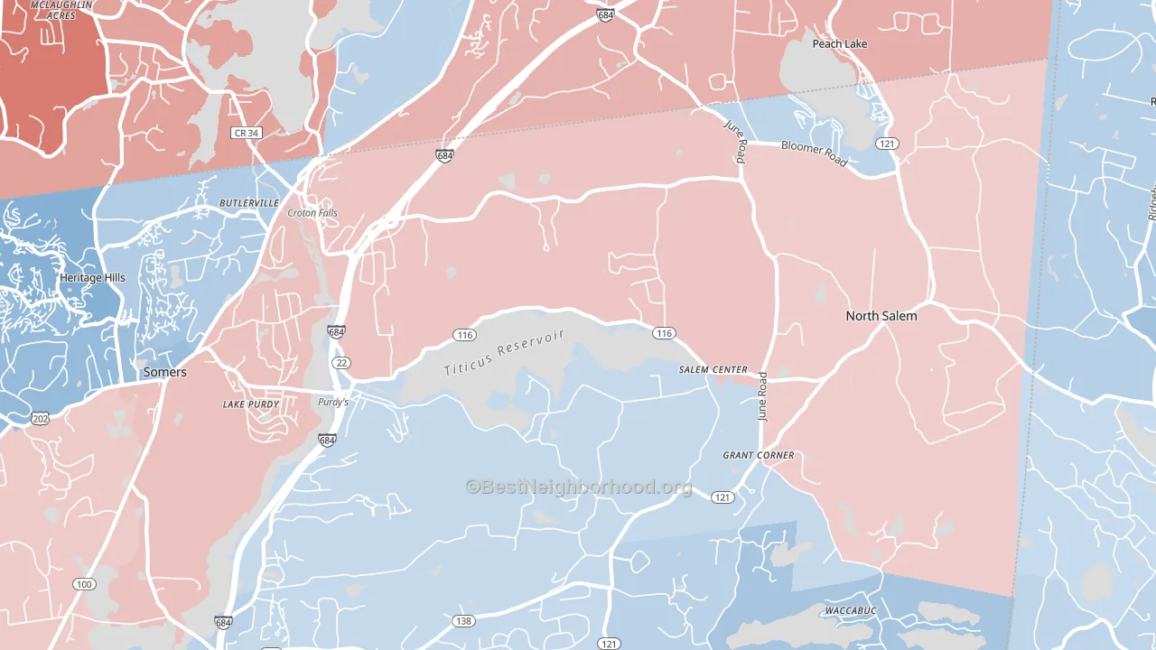 10560, NY block-group political-lean map