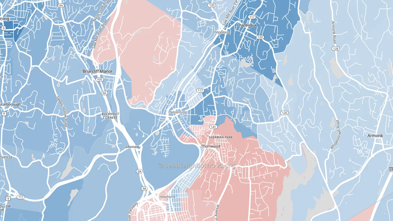 10570, NY block-group political-lean map