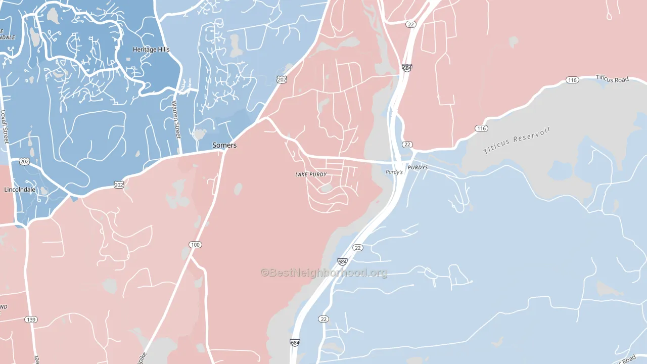10578, NY block-group political-lean map