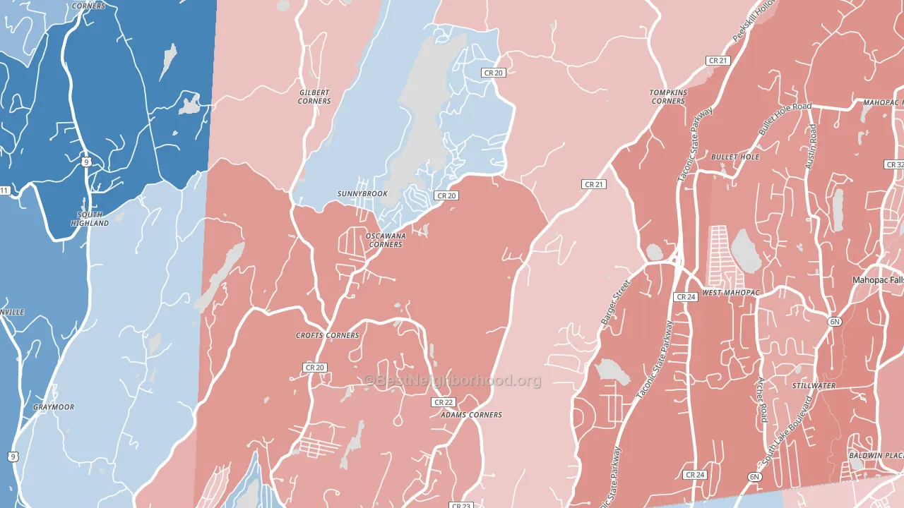 10579, NY block-group political-lean map