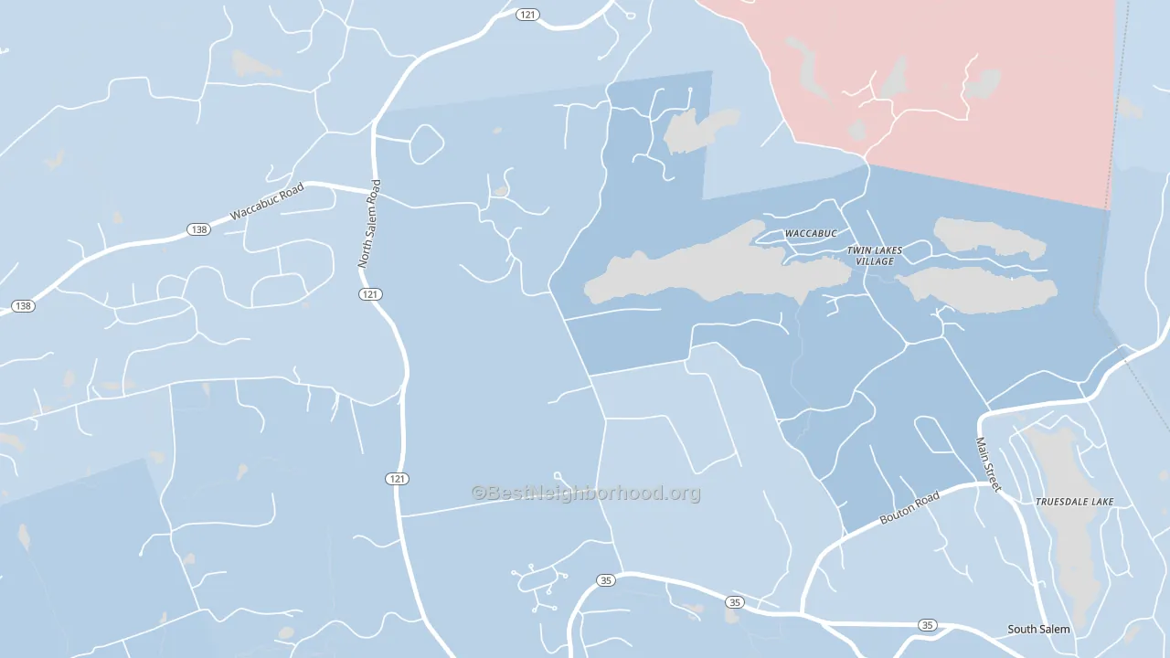 10597, NY block-group political-lean map