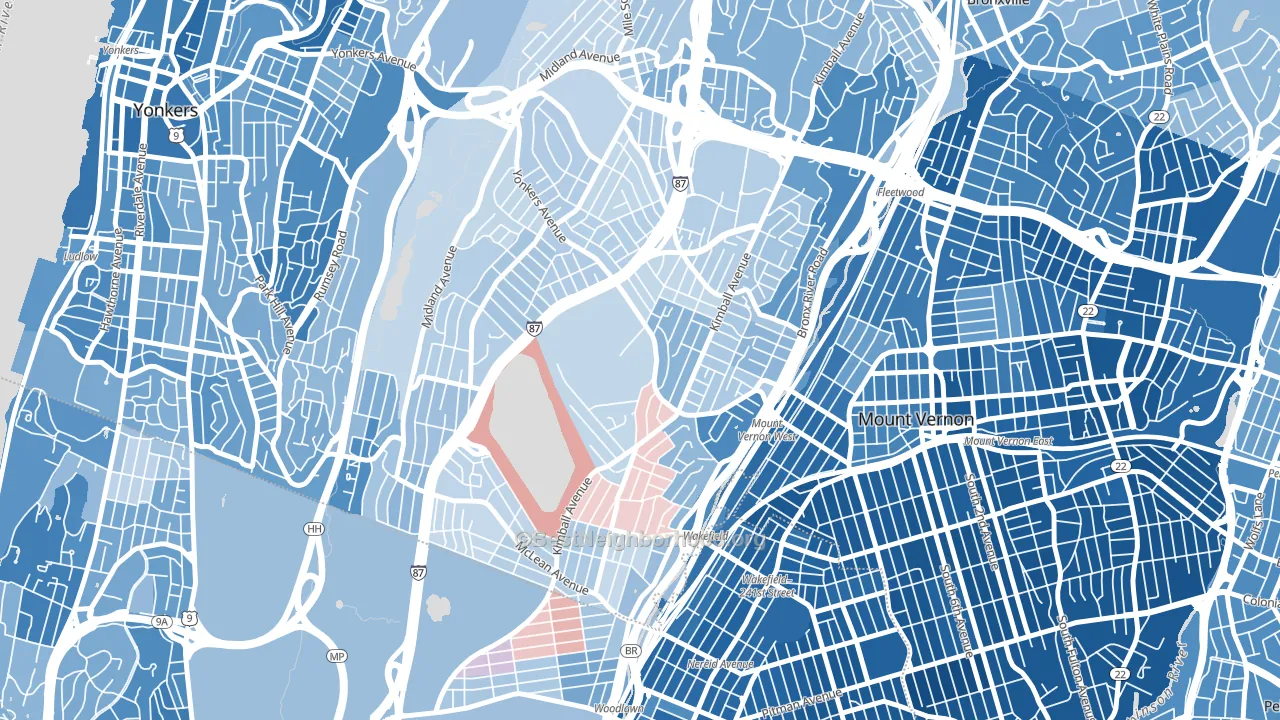 10704, NY block-group political-lean map