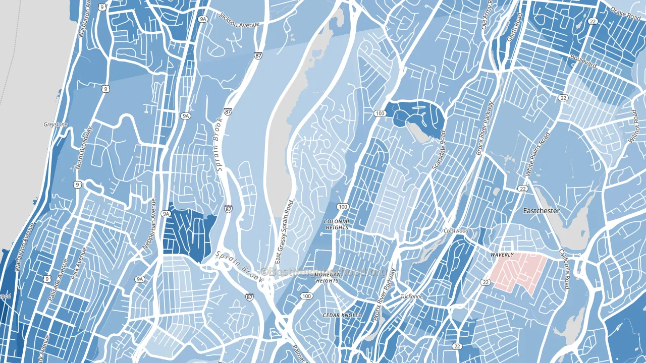 10710, NY block-group political-lean map