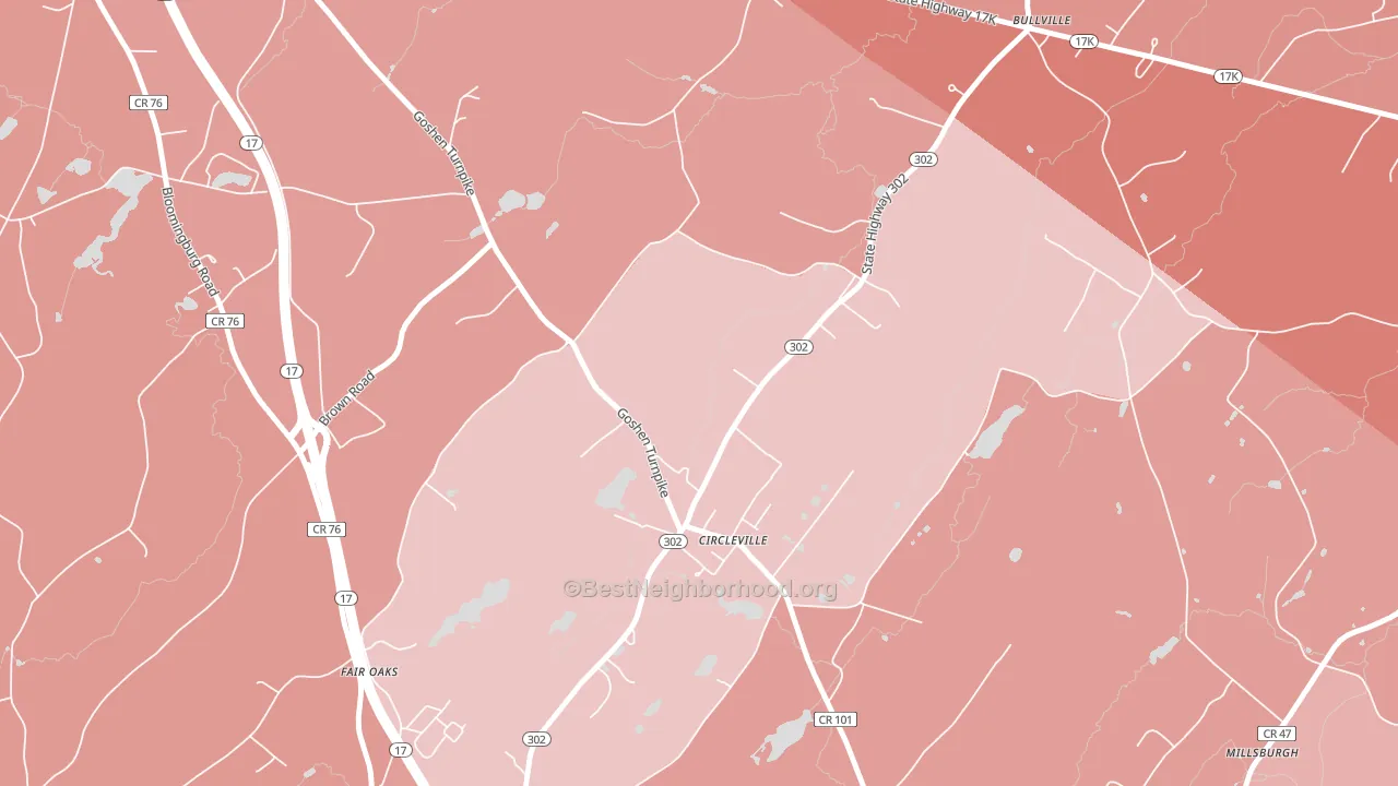 10919, NY block-group political-lean map