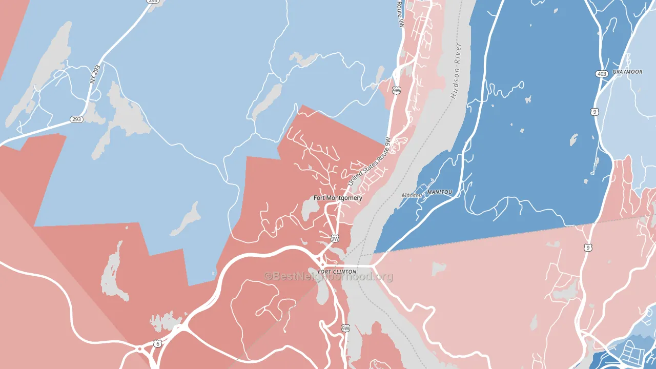 10922, NY block-group political-lean map