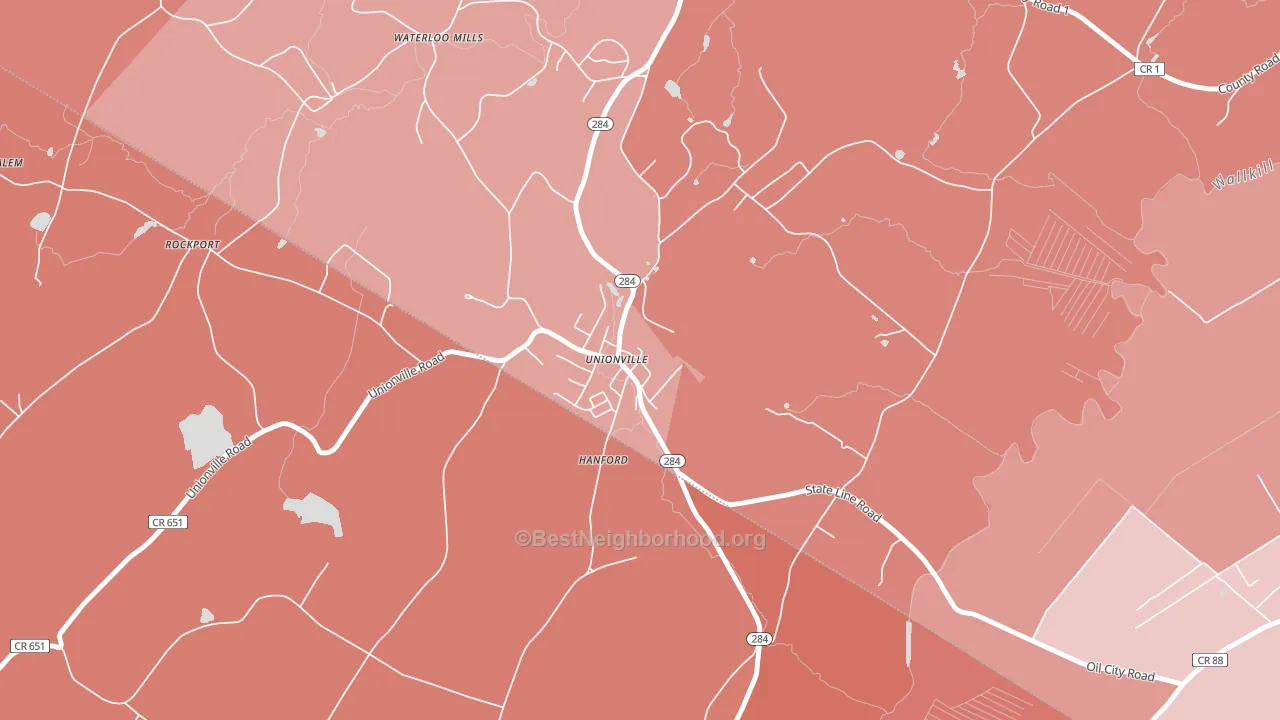 10988, NY block-group political-lean map