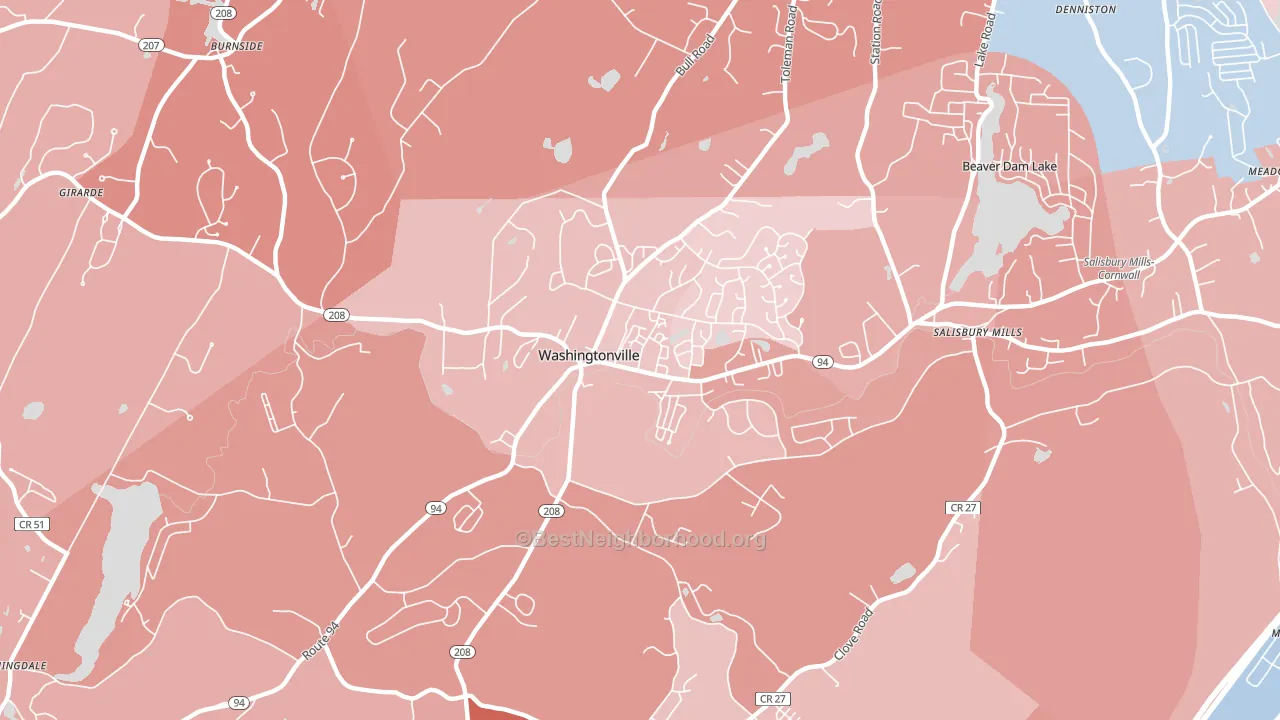 10992, NY block-group political-lean map