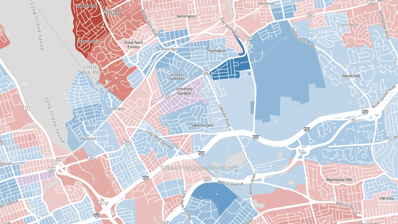 11020, NY block-group political-lean map