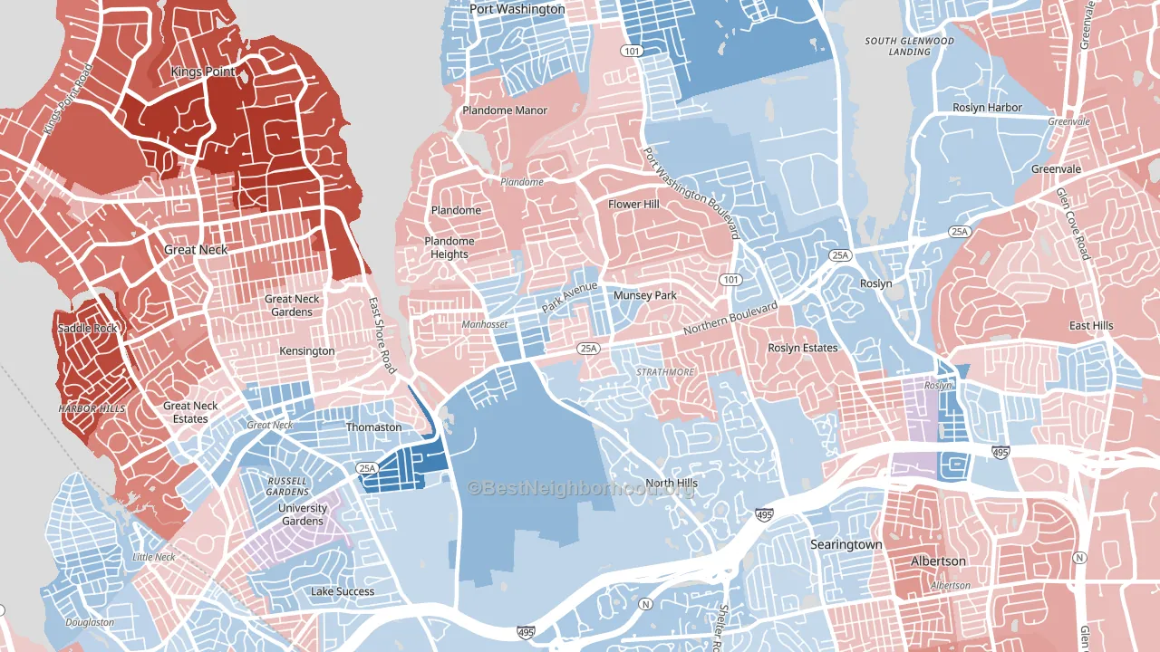 11030, NY block-group political-lean map