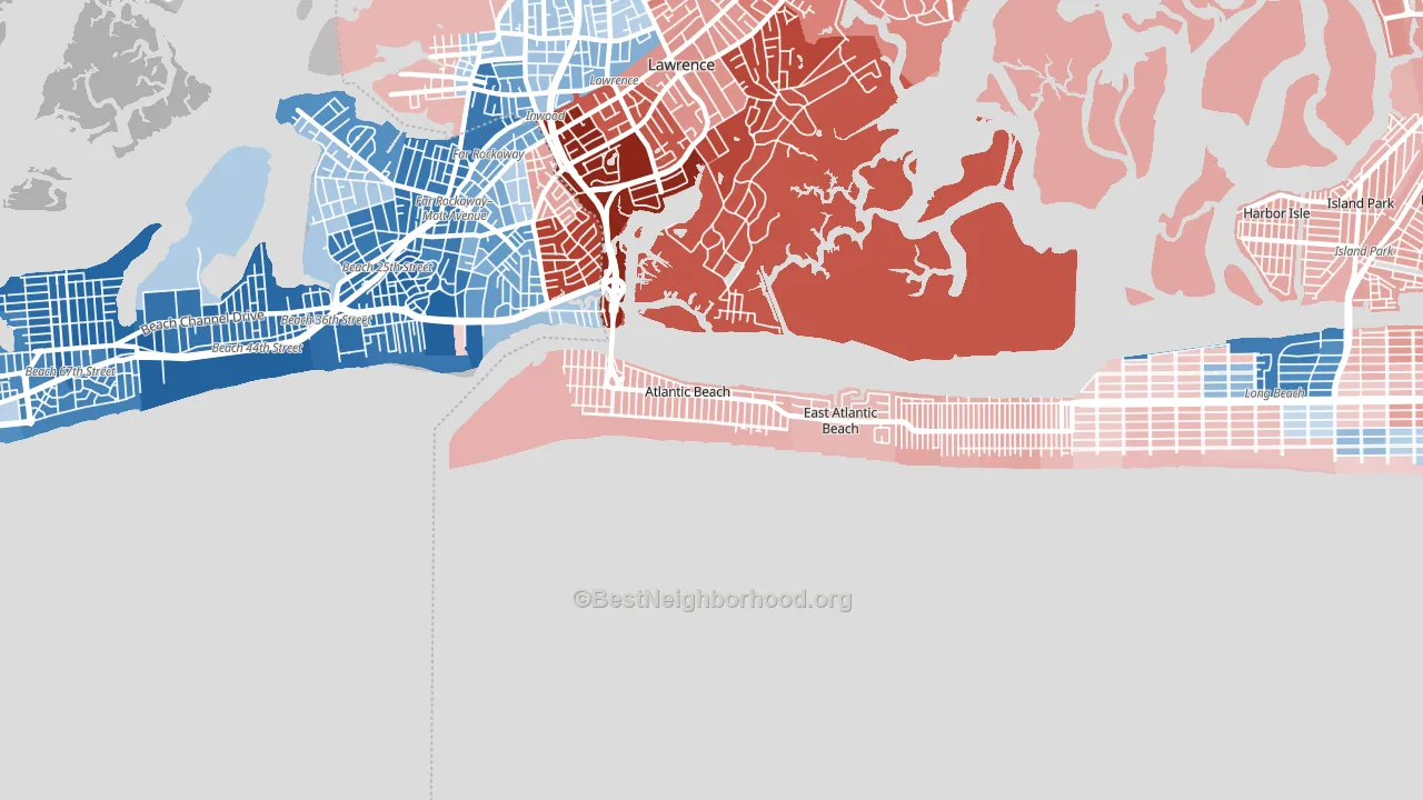 11509, NY block-group political-lean map