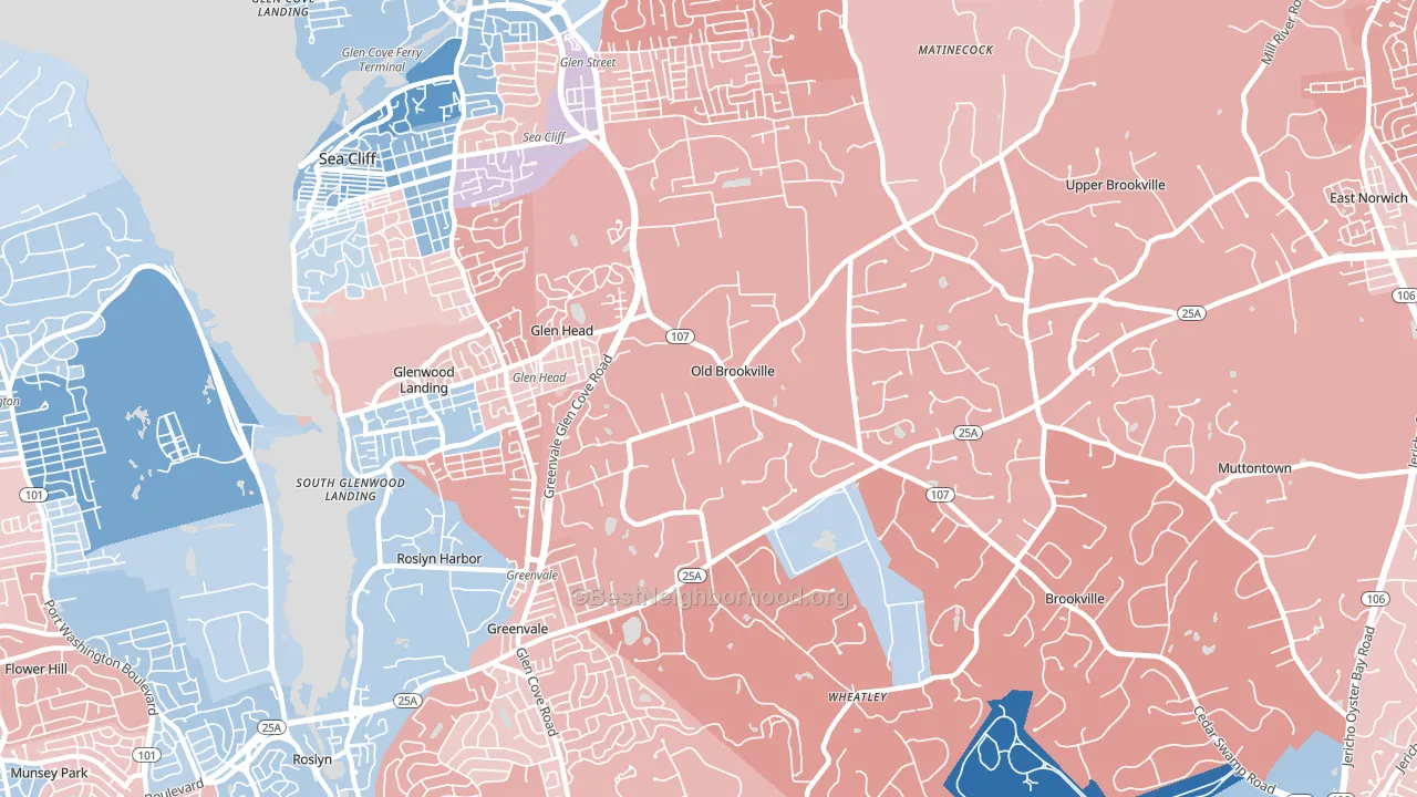 11545, NY block-group political-lean map