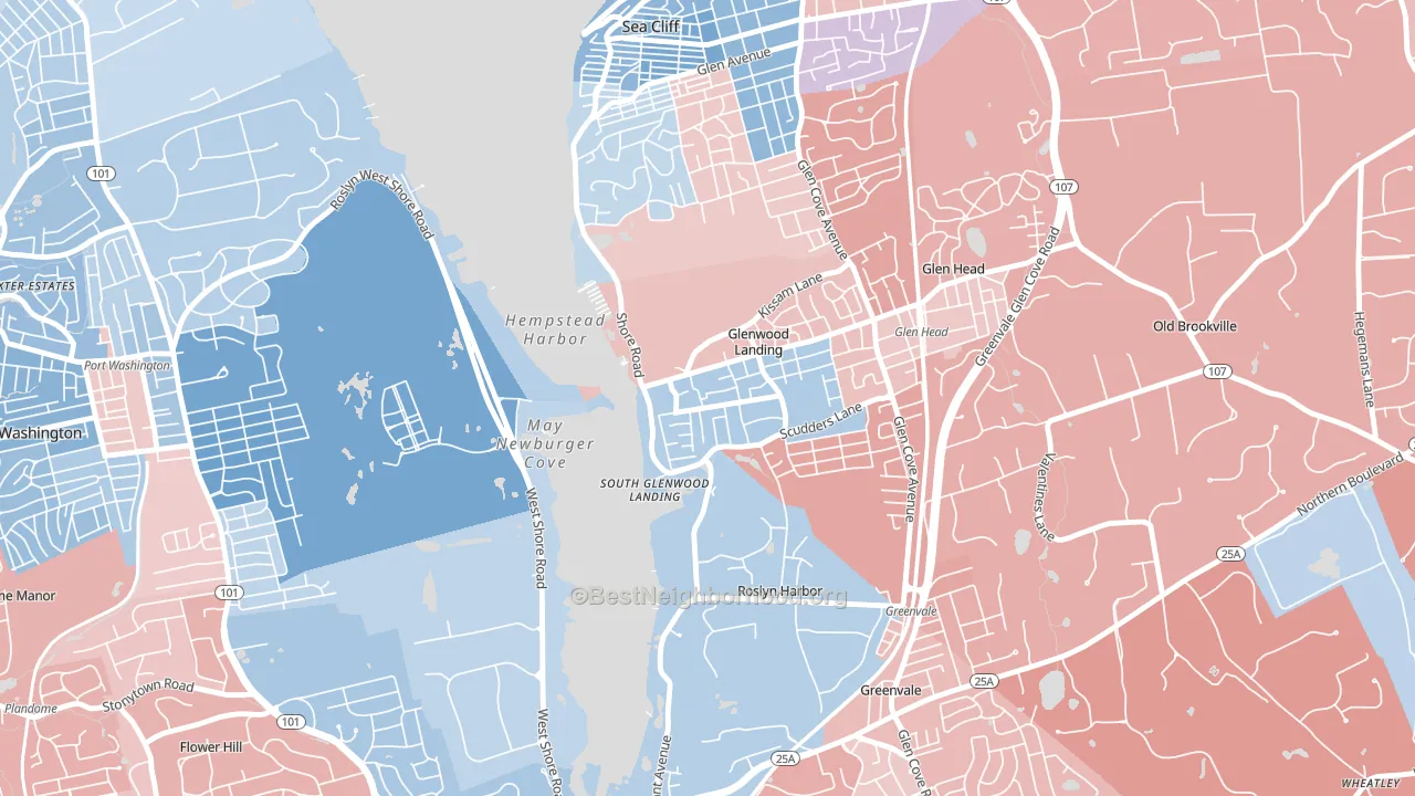 11547, NY block-group political-lean map