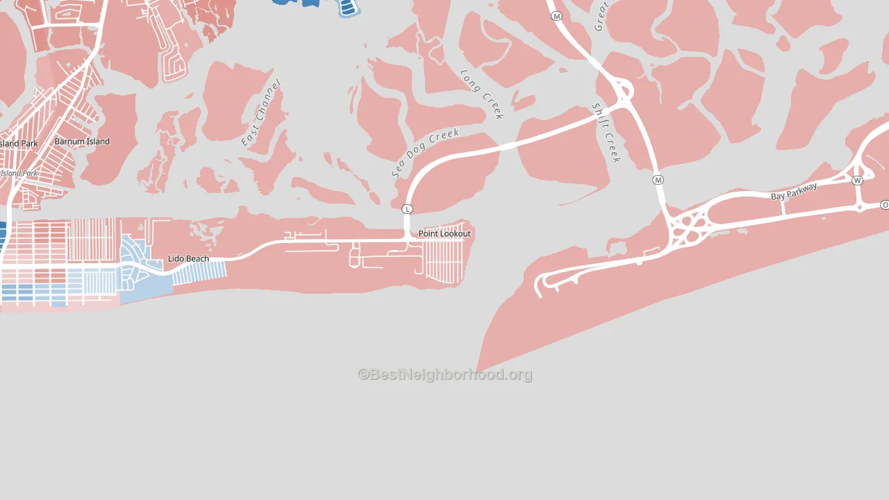 11569, NY block-group political-lean map