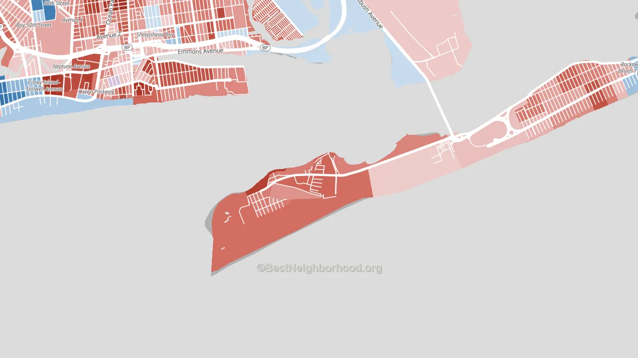 11697, NY block-group political-lean map