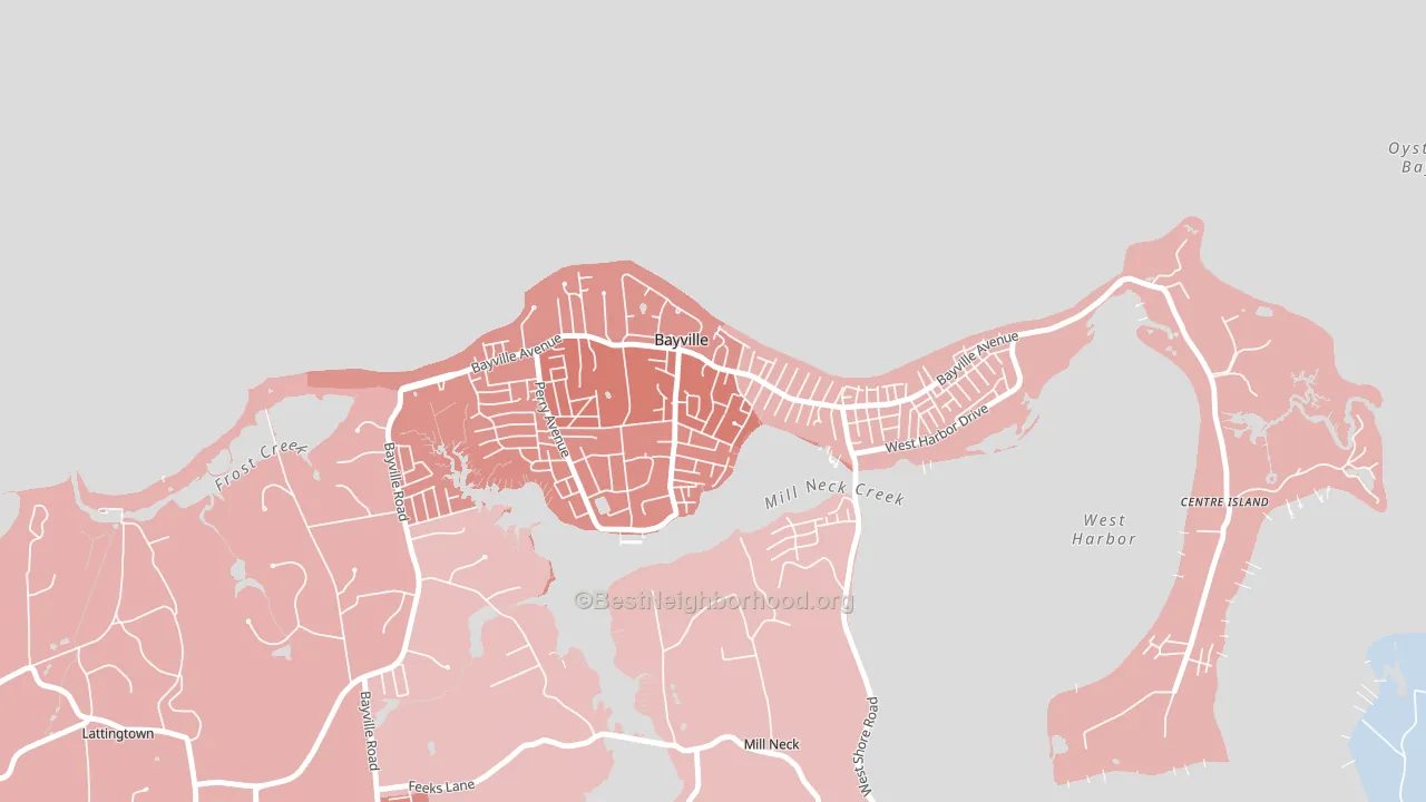 11709, NY block-group political-lean map