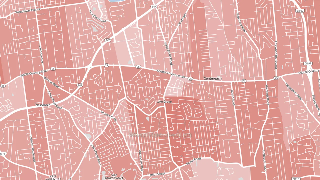 11755, NY block-group political-lean map