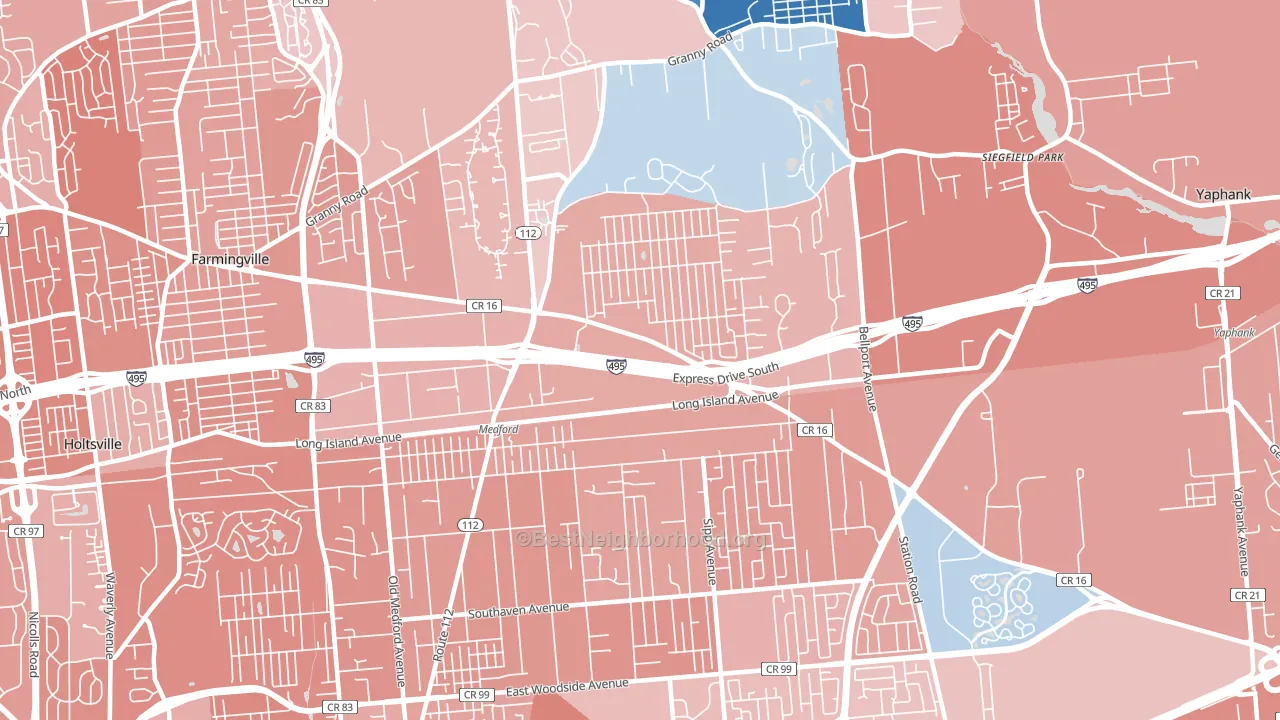 11763, NY block-group political-lean map