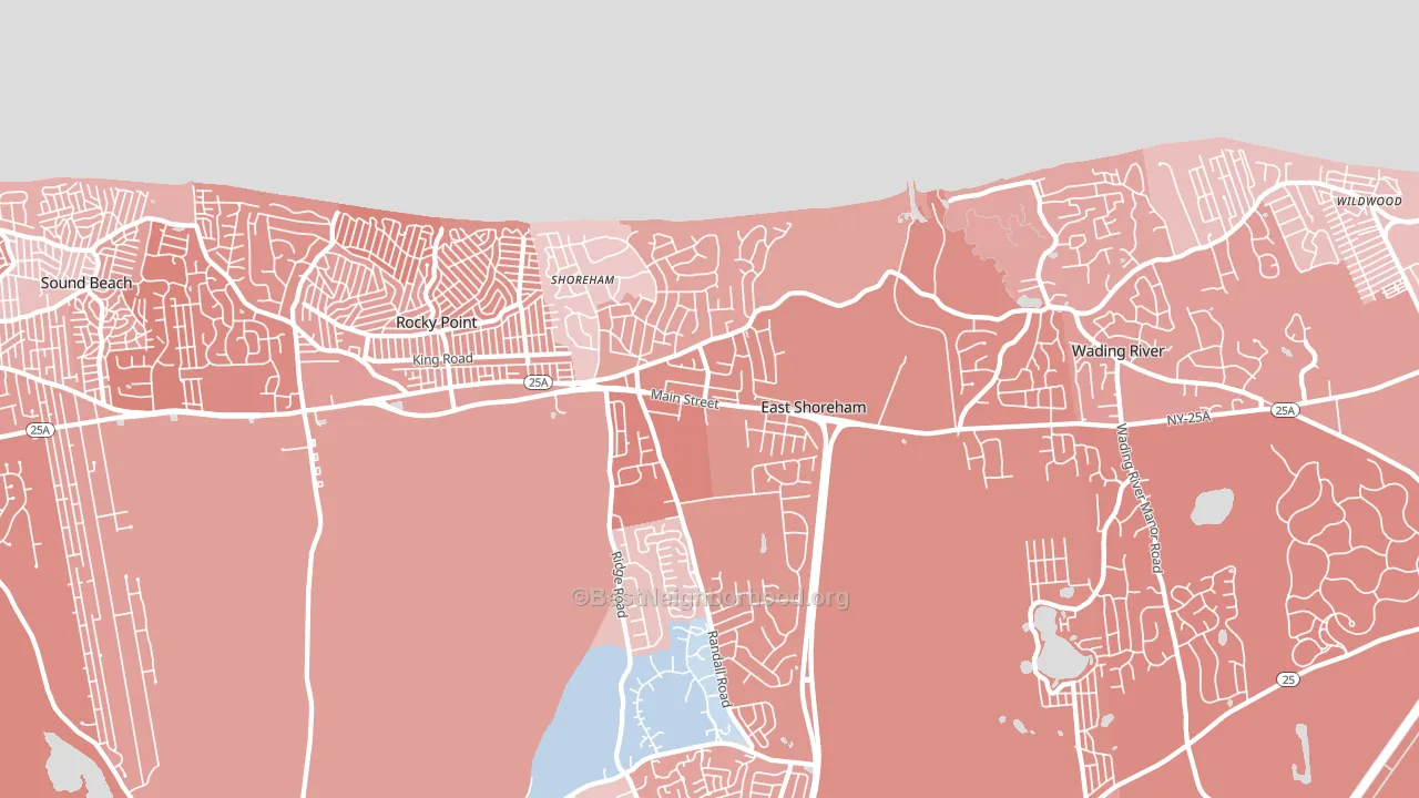 11786, NY block-group political-lean map