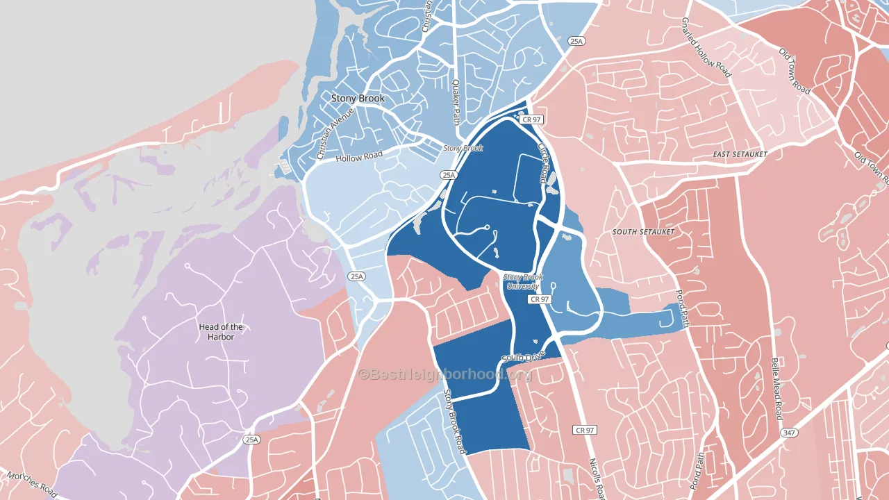 11794, NY block-group political-lean map