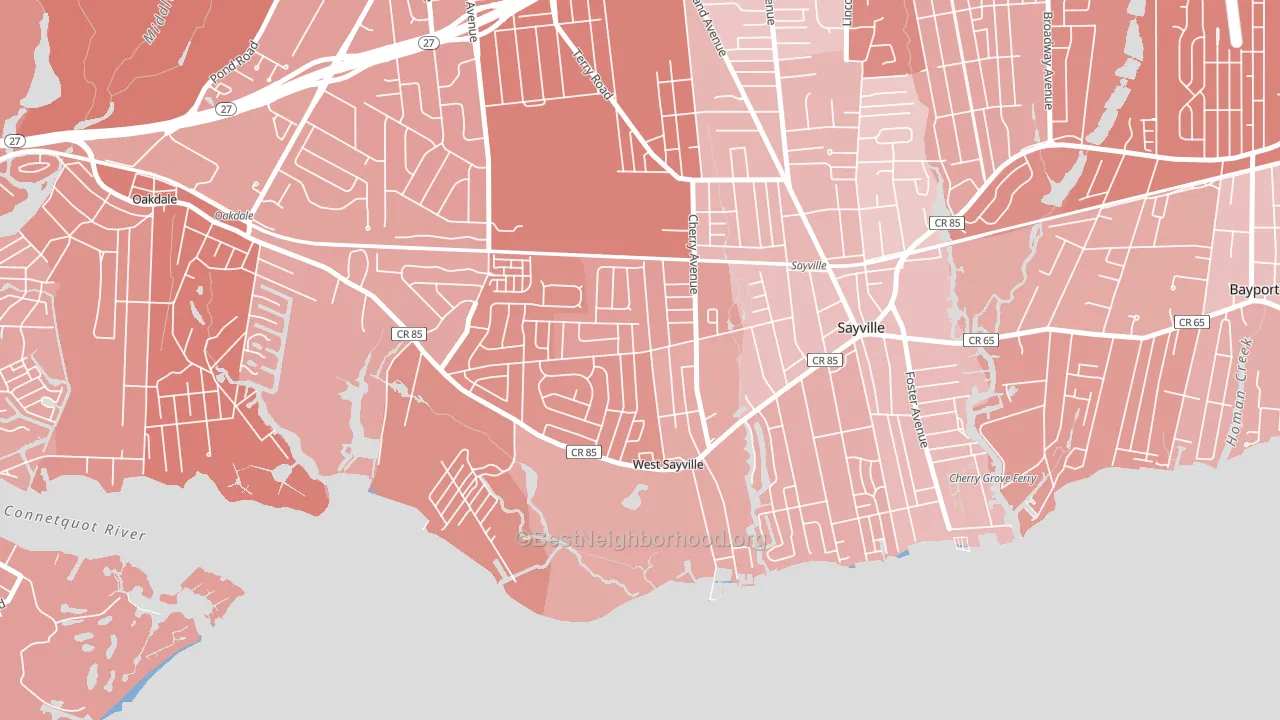 11796, NY block-group political-lean map