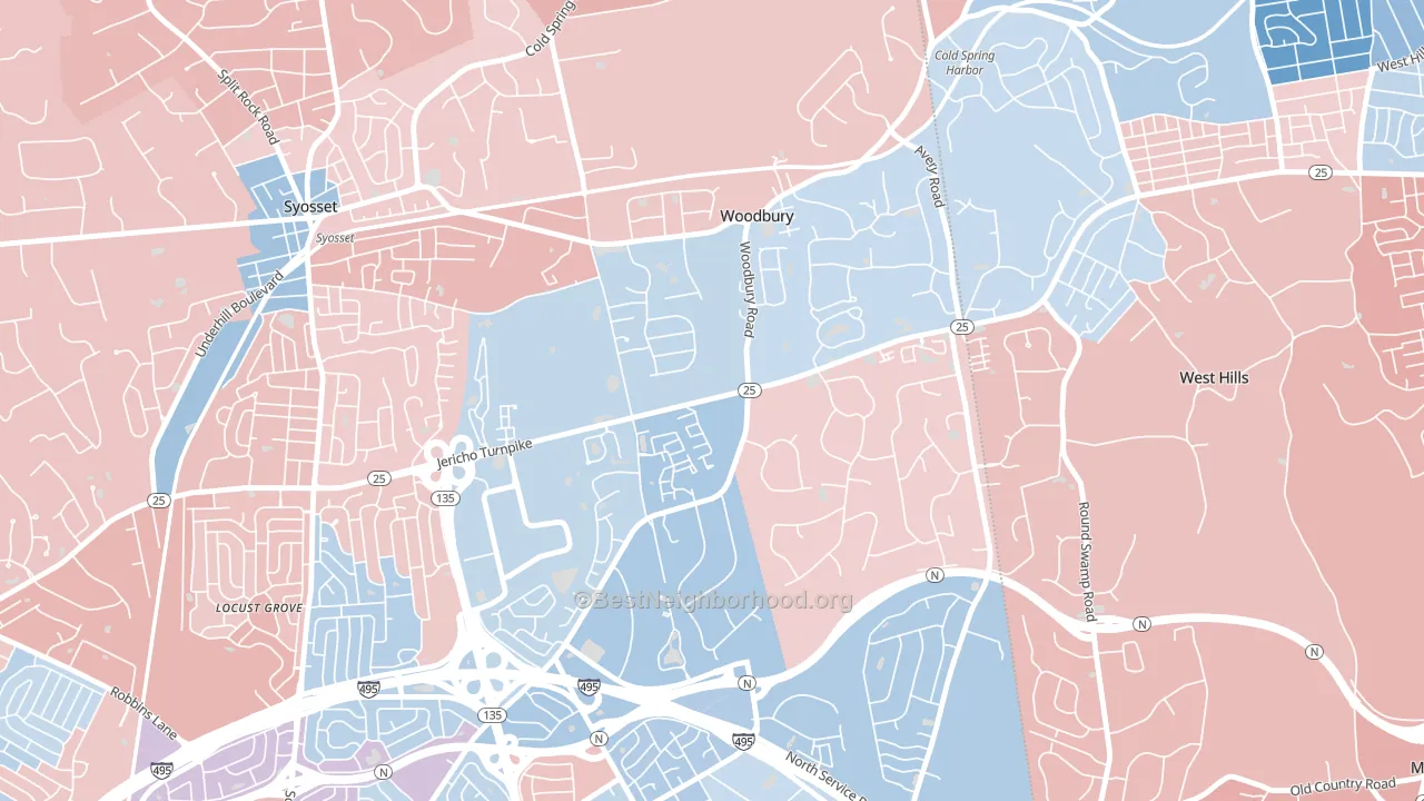 11797, NY block-group political-lean map