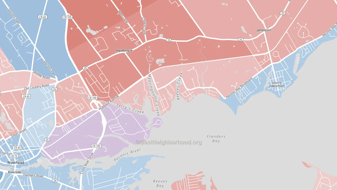 11931, NY block-group political-lean map
