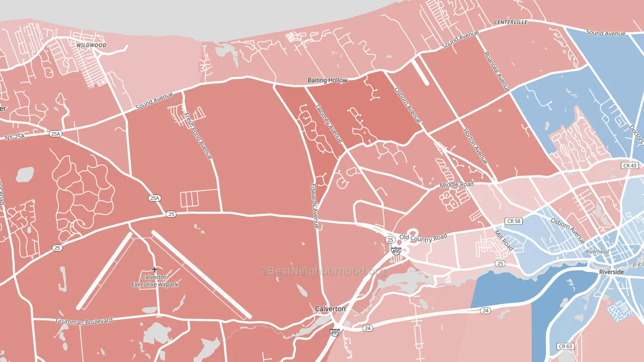 11933, NY block-group political-lean map