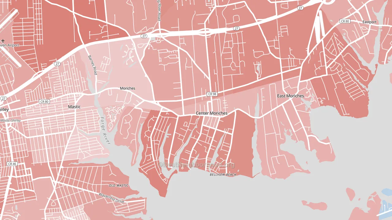 11934, NY block-group political-lean map