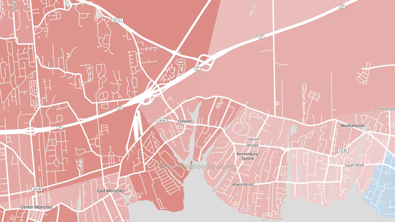 11941, NY block-group political-lean map