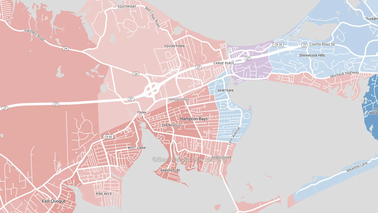 11946, NY block-group political-lean map