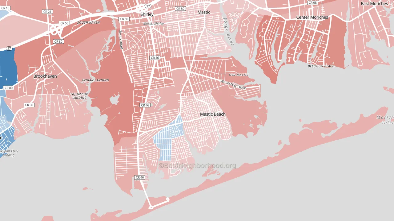 11951, NY block-group political-lean map
