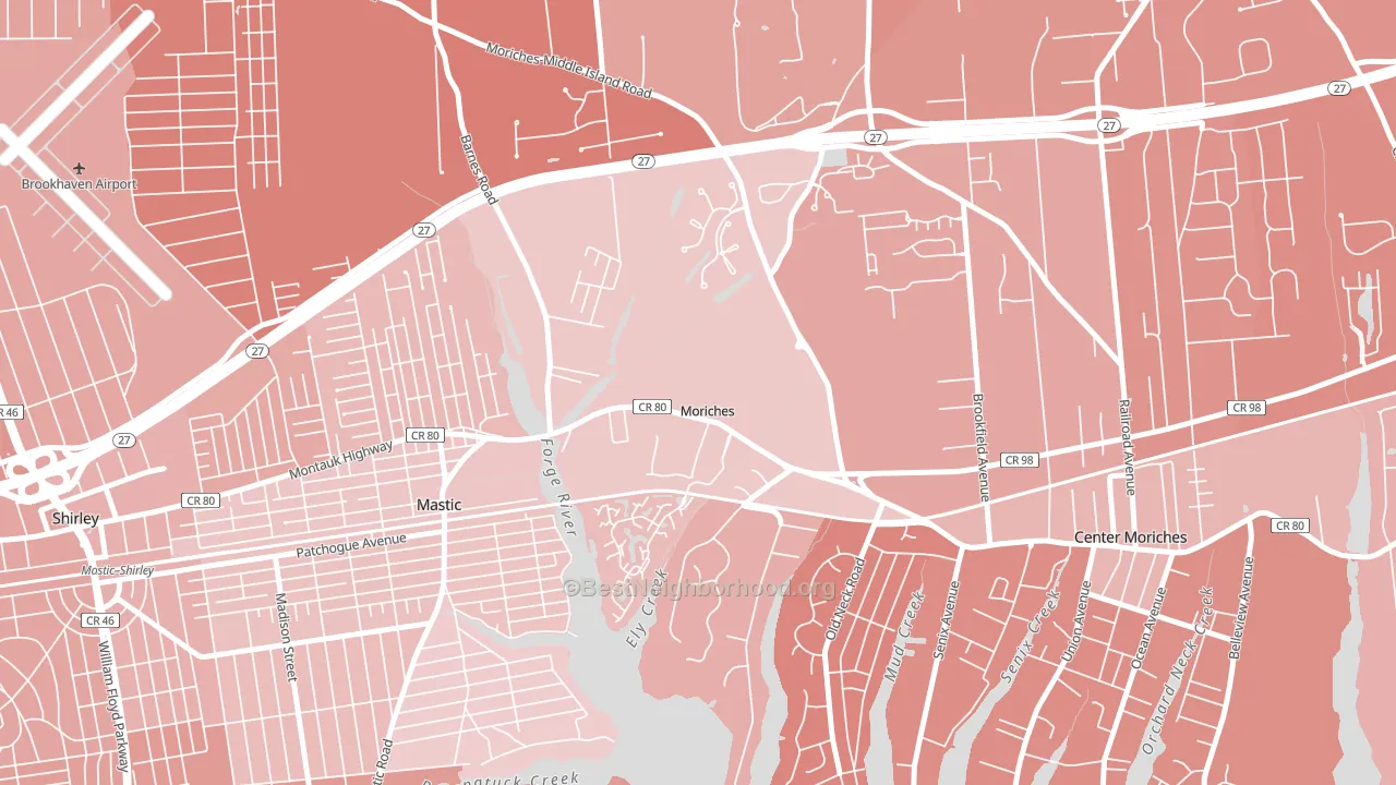 11955, NY block-group political-lean map