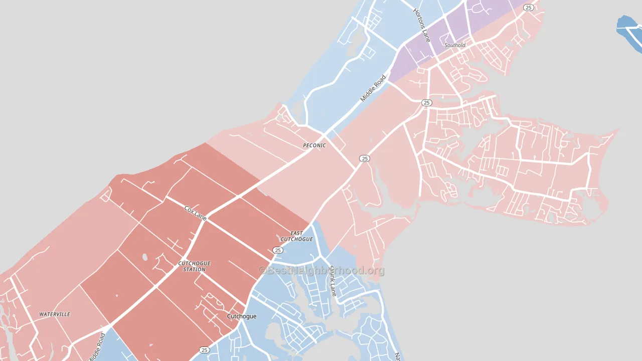 11958, NY block-group political-lean map