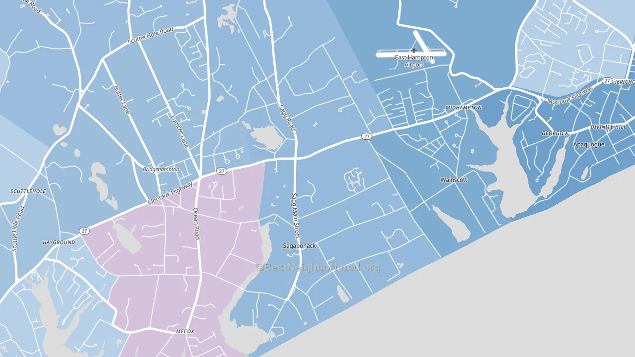 11962, NY block-group political-lean map