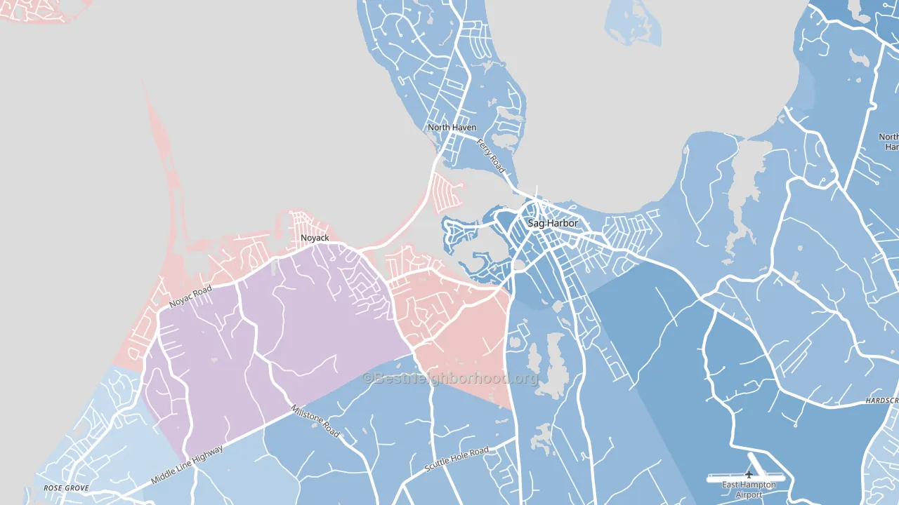 11963, NY block-group political-lean map
