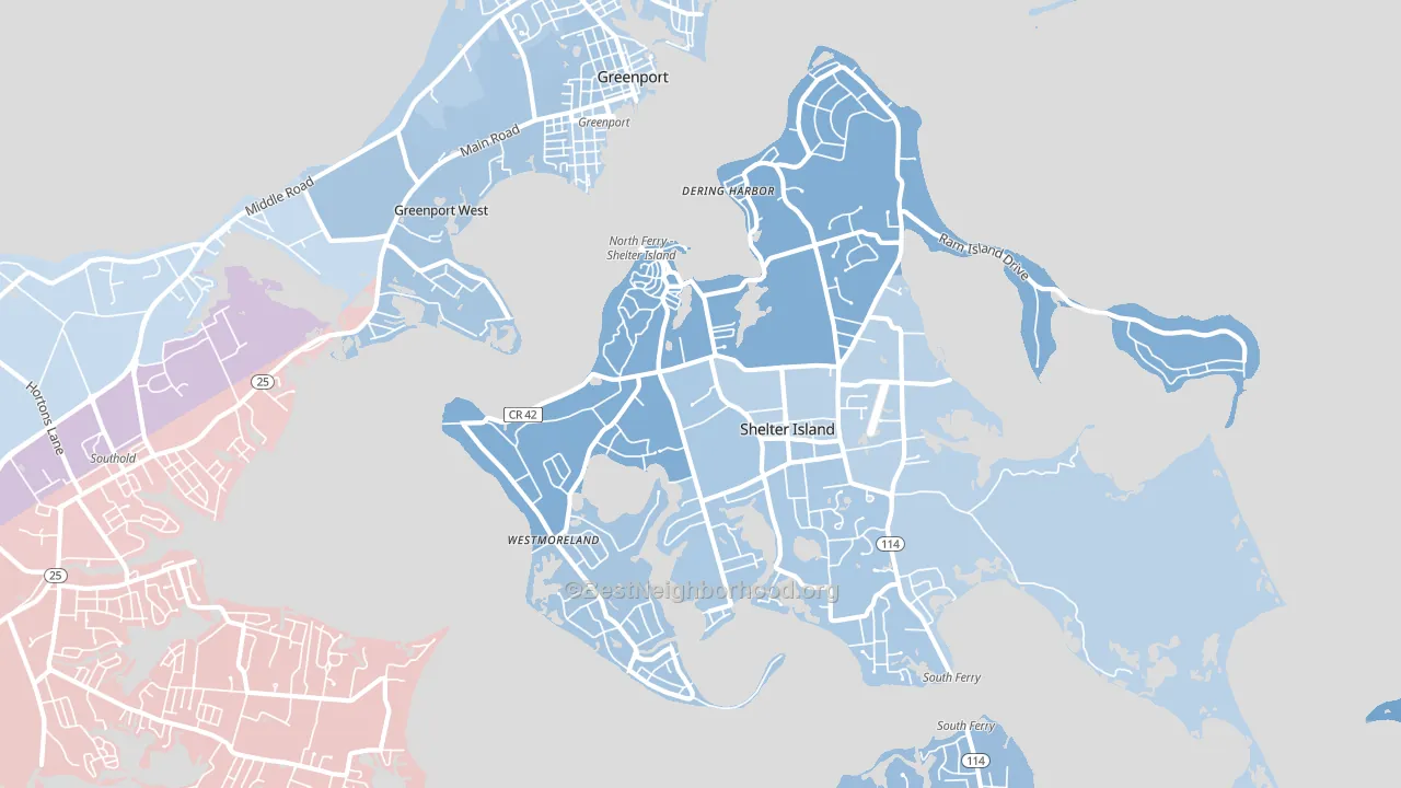 11965, NY block-group political-lean map