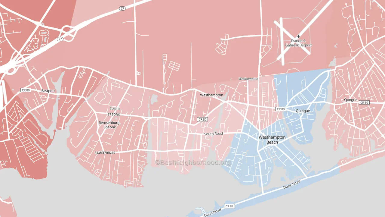 11977, NY block-group political-lean map