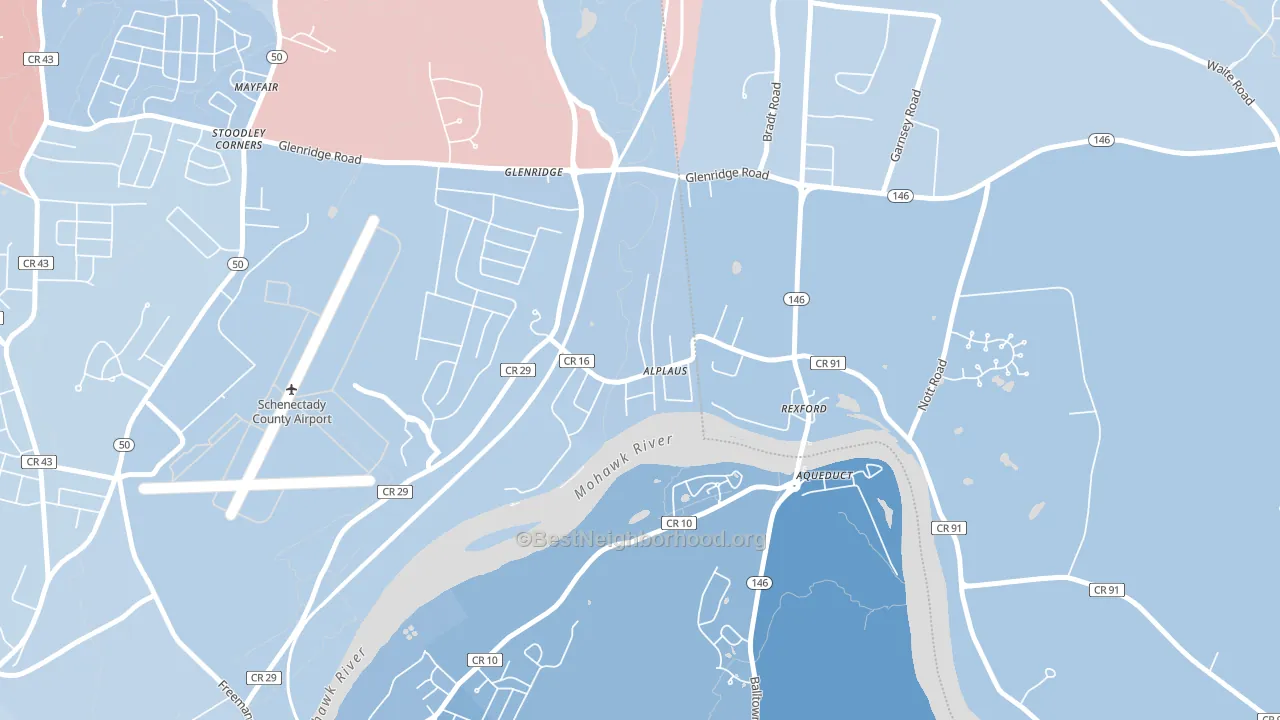 12008, NY block-group political-lean map