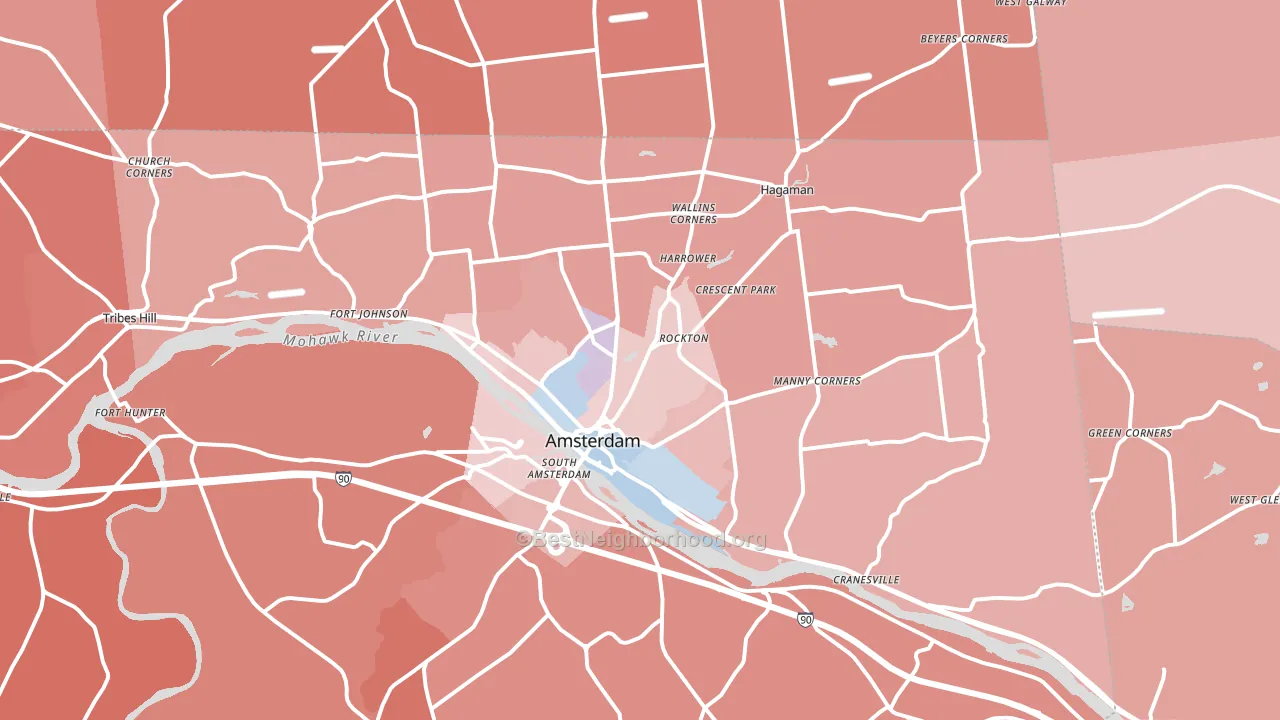 12010, NY block-group political-lean map