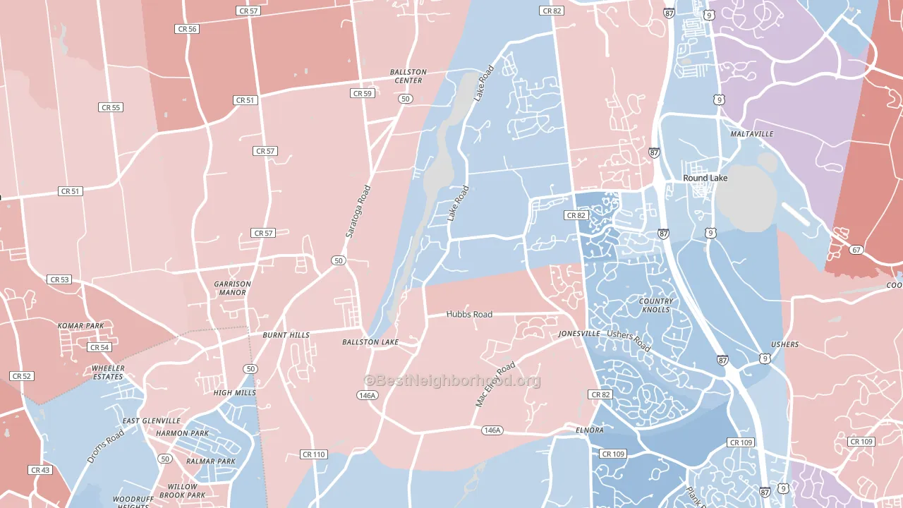 12019, NY block-group political-lean map